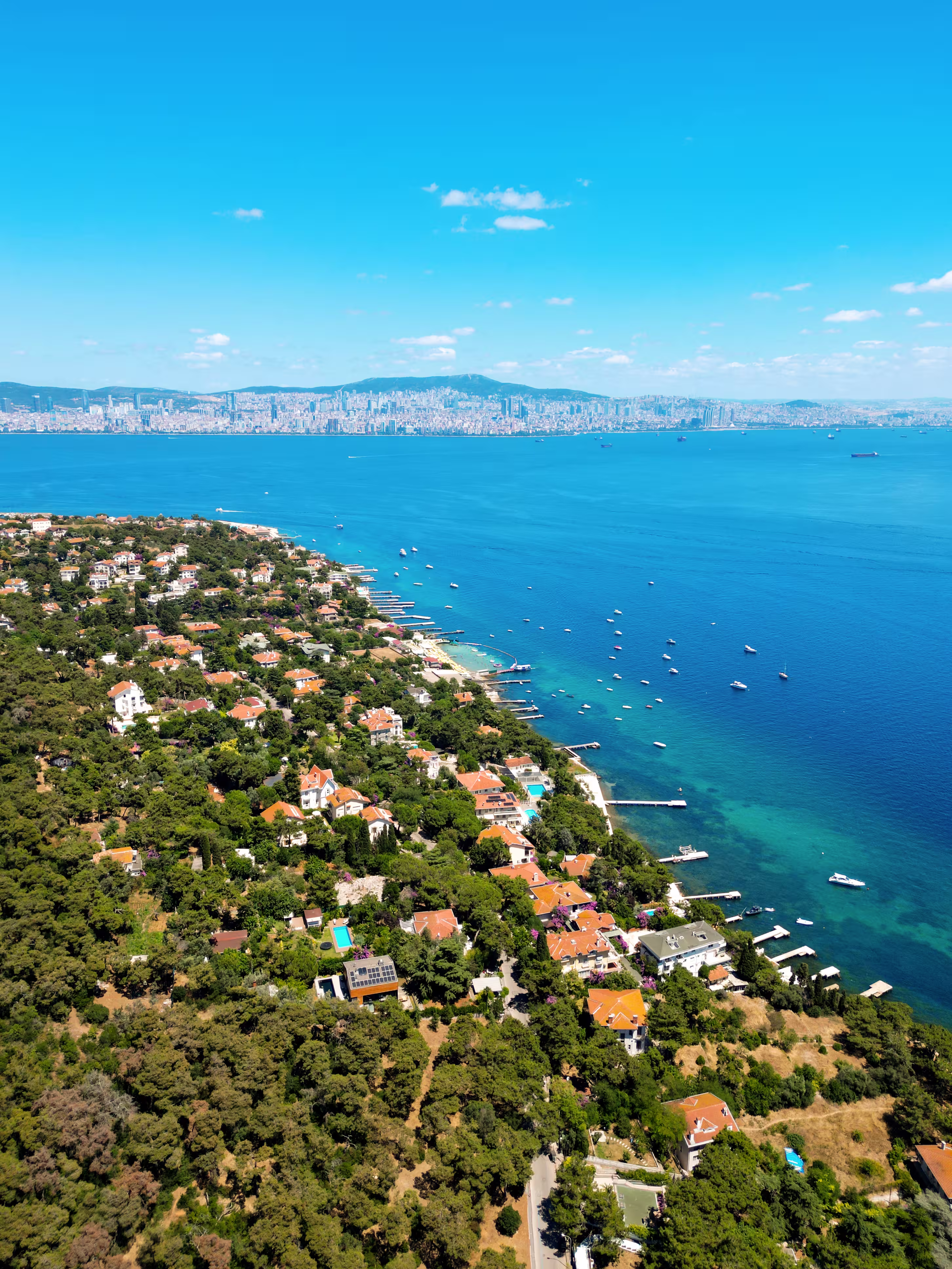 aerial view of Kinaliada Turkey