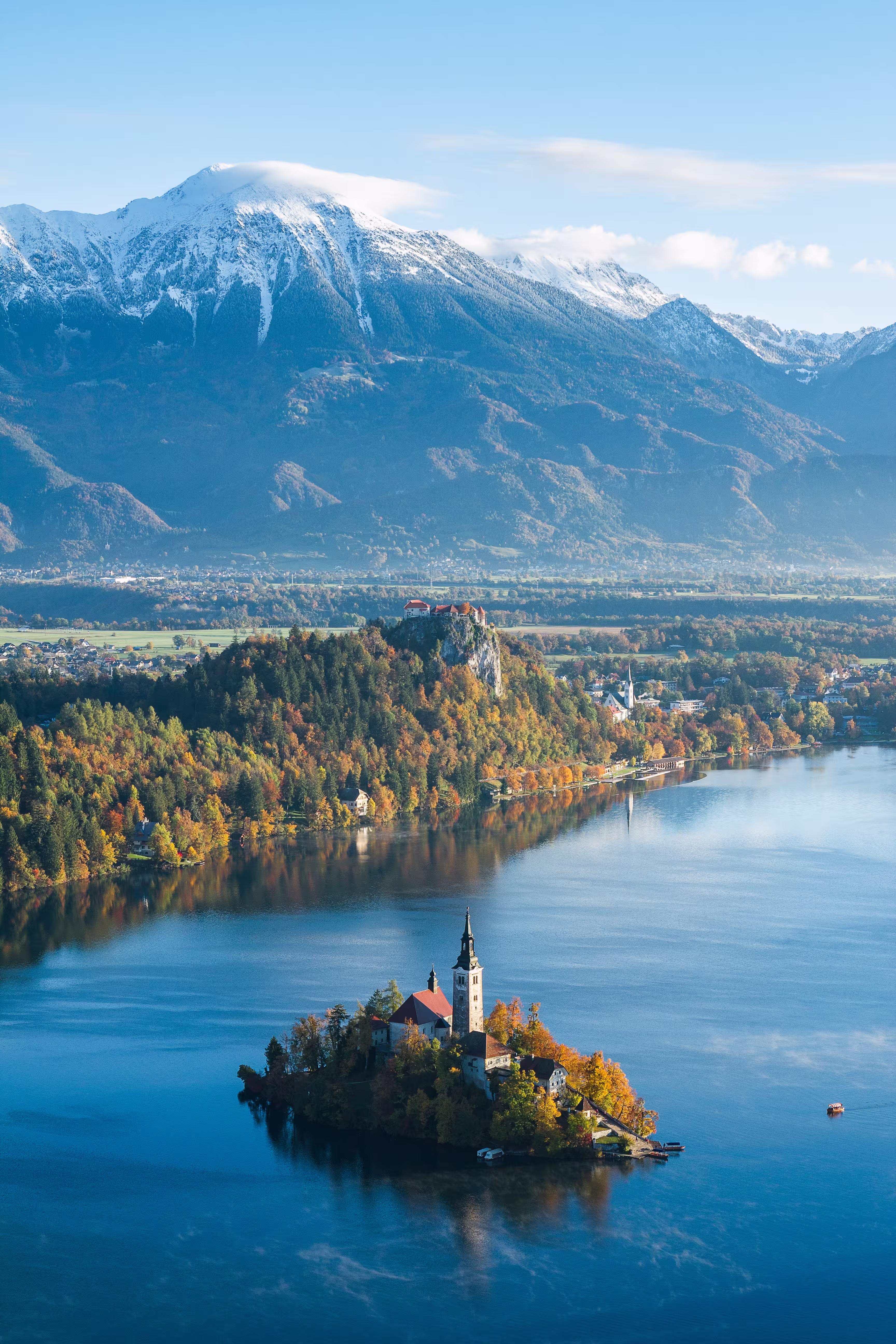 building on small island in Bled Slovenia