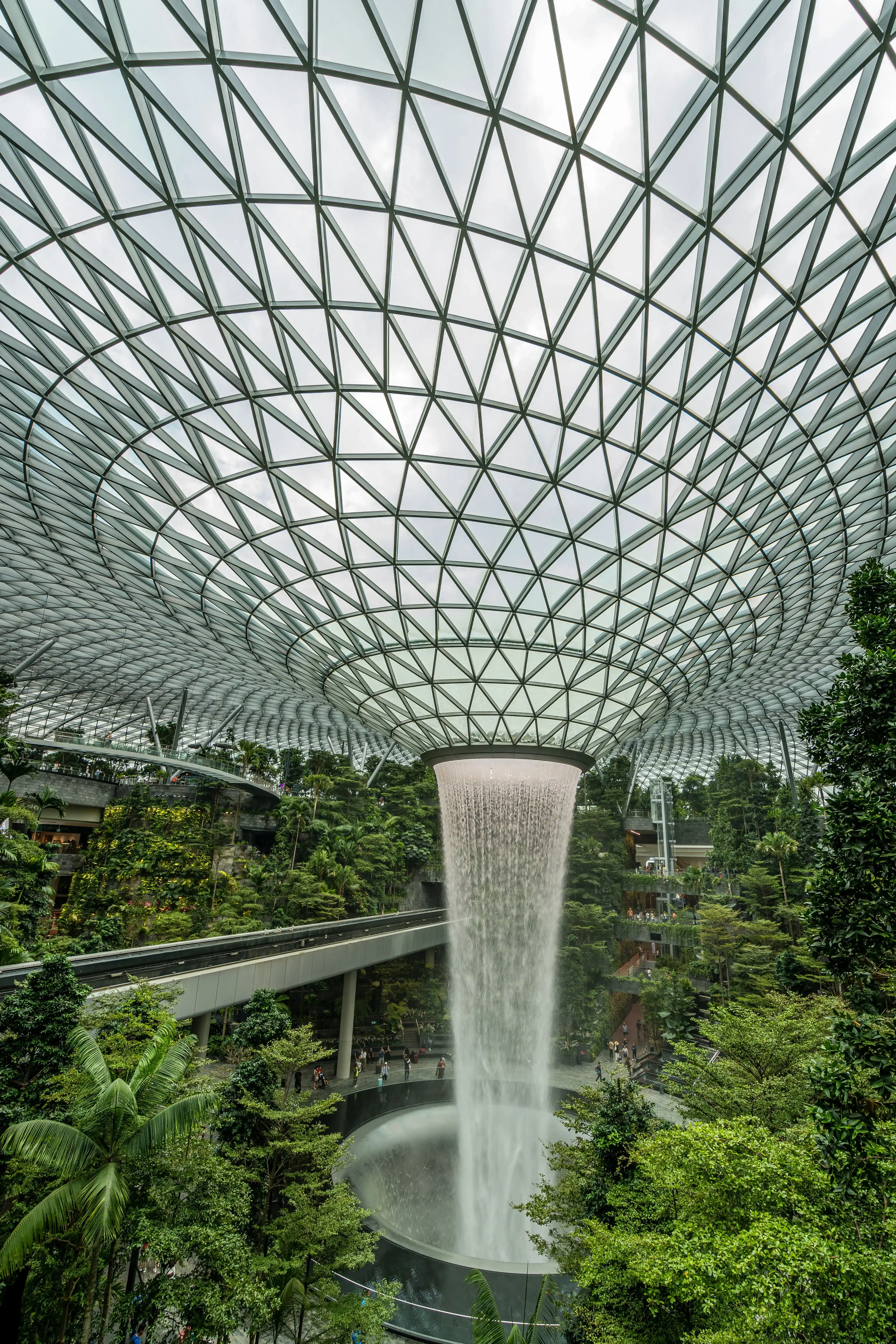 Singapore city skyline and airport