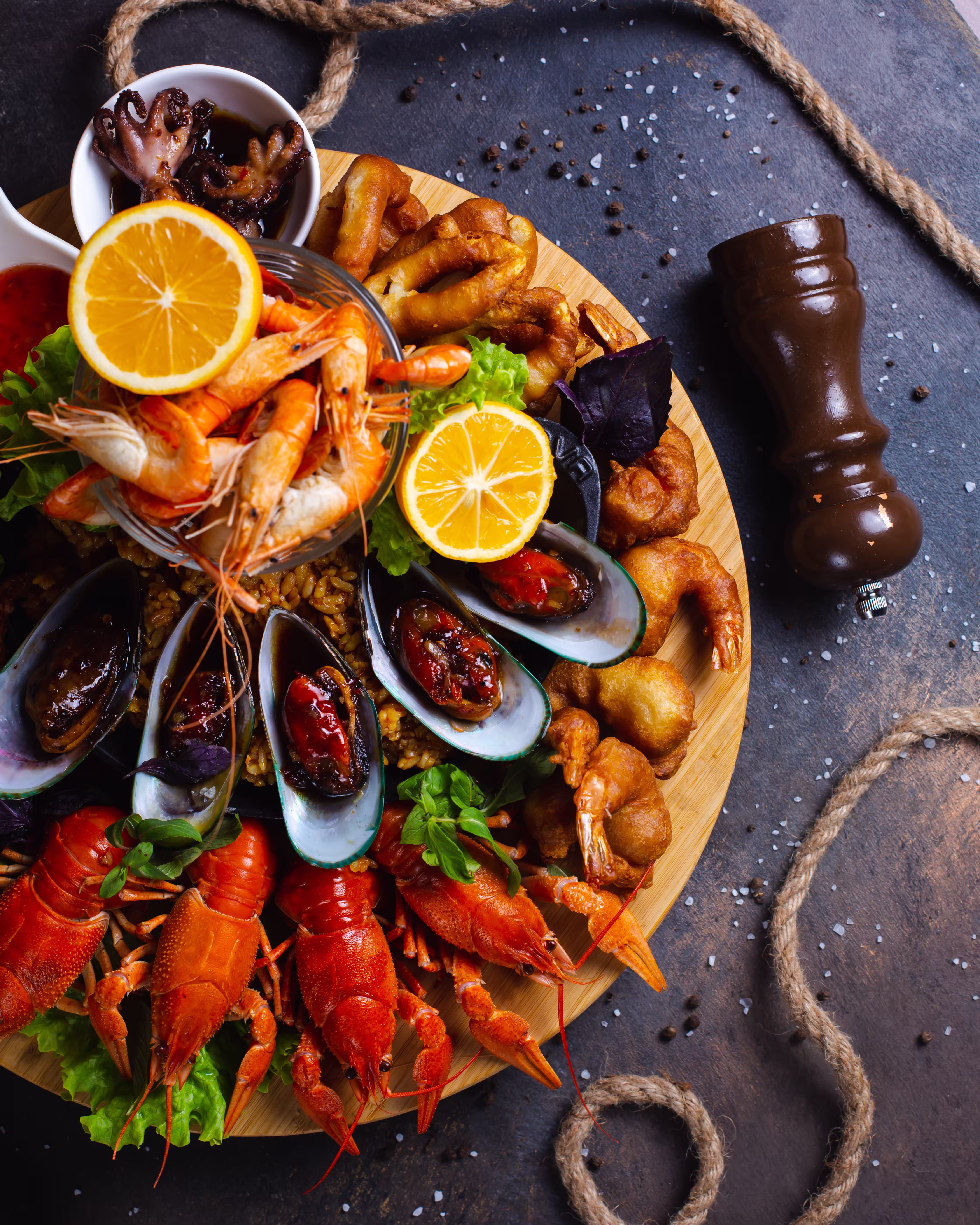 Fresh seafood plate