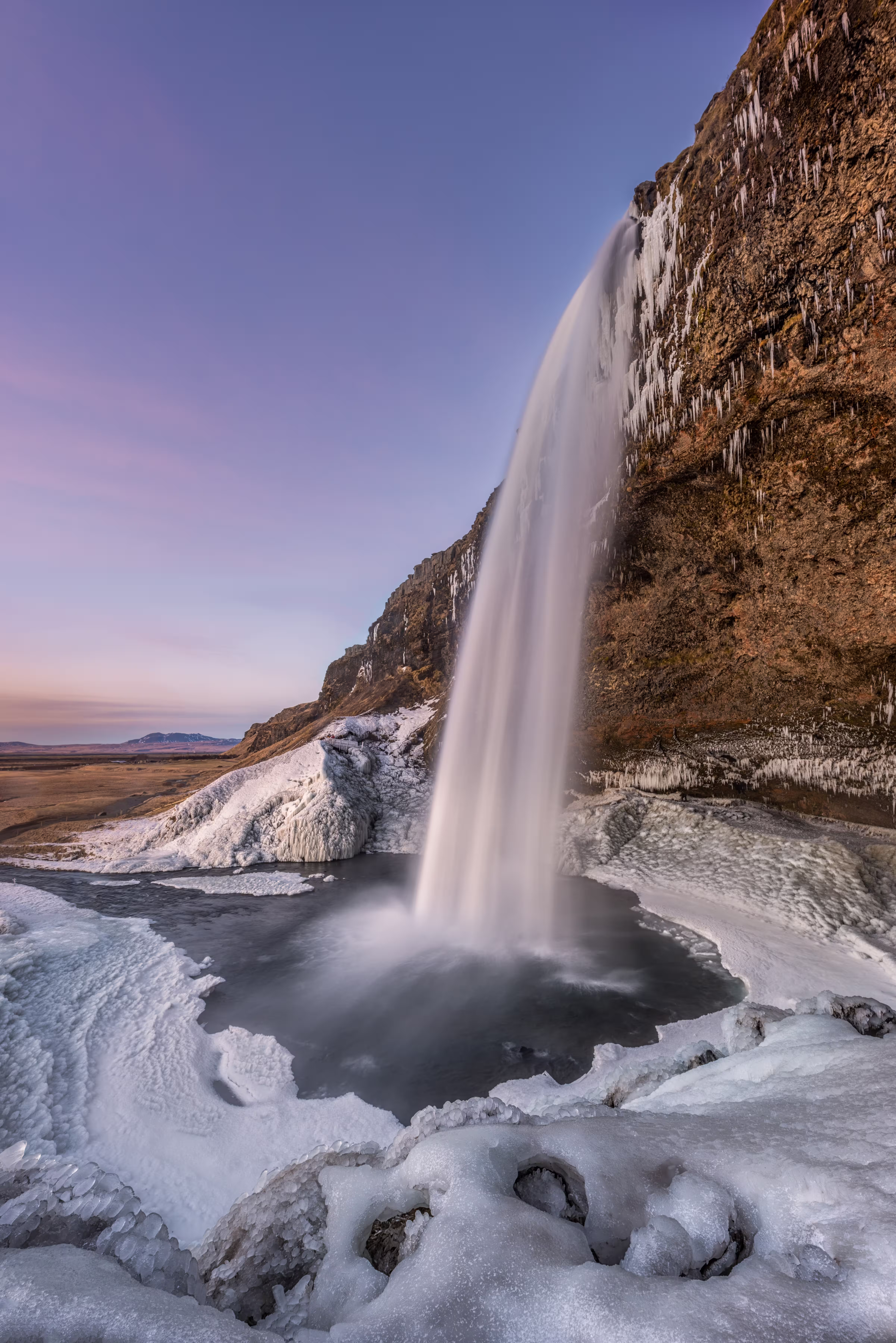 Seljalandsfoss waterfall cave Iceland
