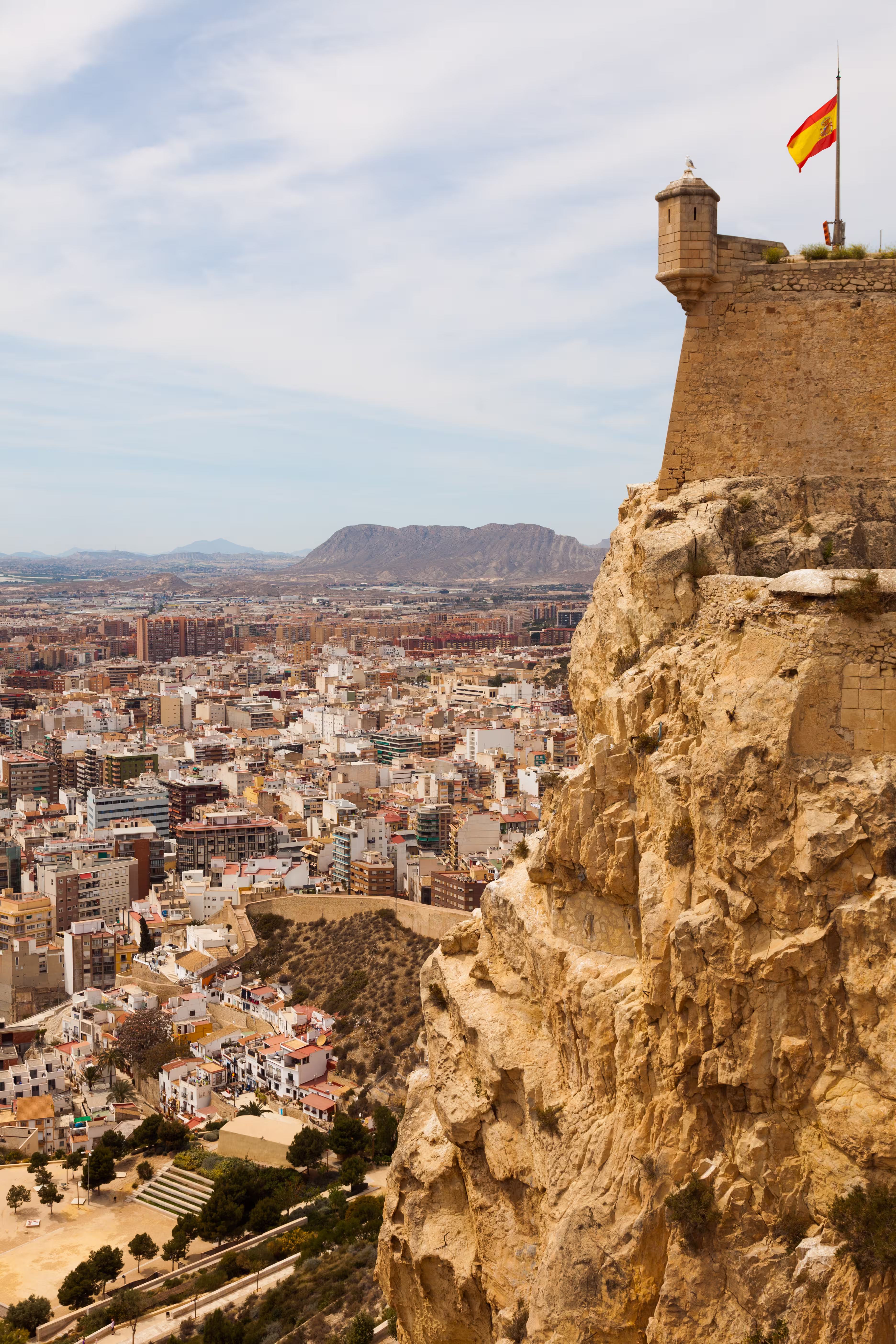 View of Alicante, Spain, from a castle